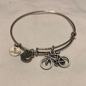 Alex and Ani bicycle charm bracelet